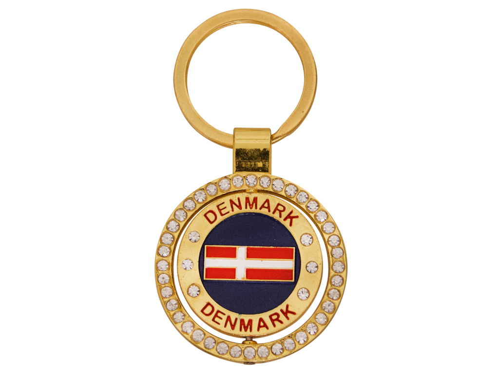 Nøglering Flag Med Diamanter Spinner