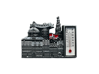 Magnet, Termometer City Pewter