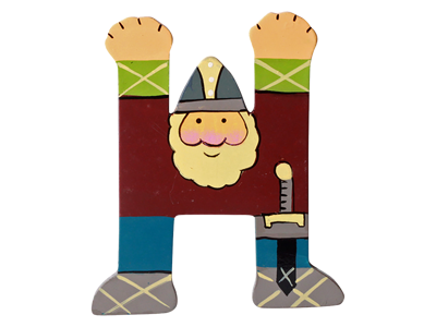 Træbogstav Viking H