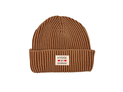 Beanie stribet brun/brun
