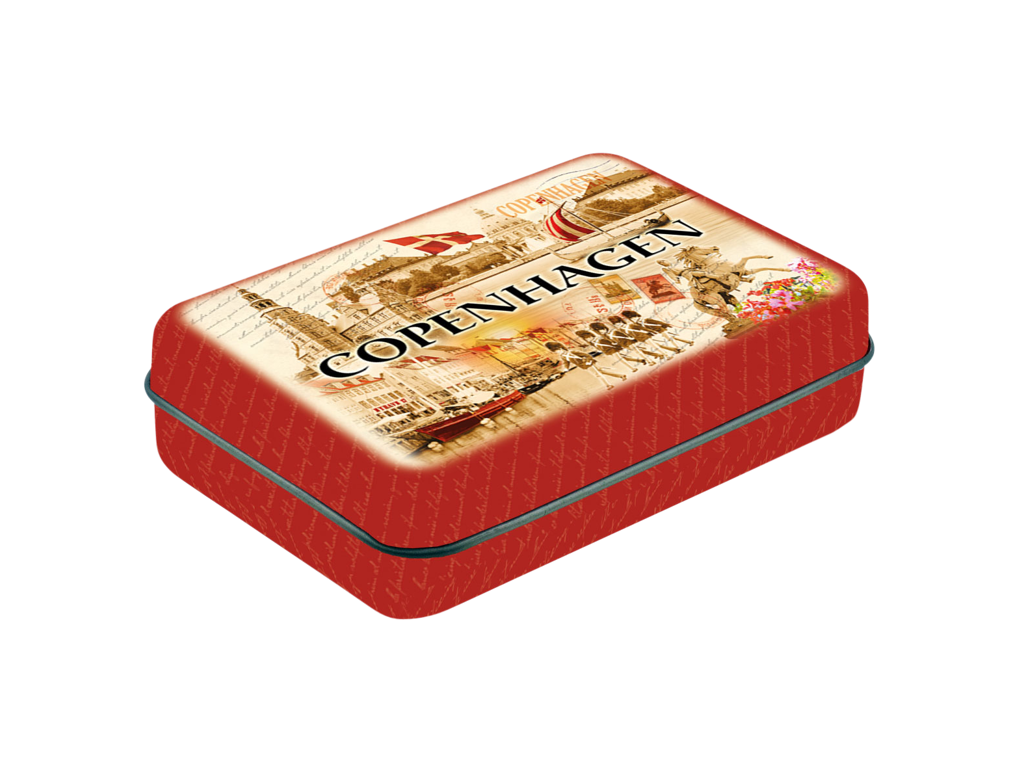 Tinæske, m/Slik Retro CPH