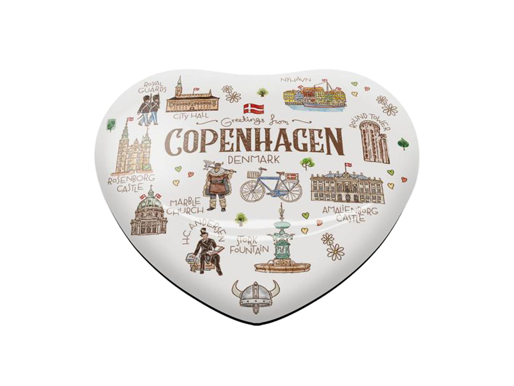 Glasmagnet Hjerte Akvarel CPH