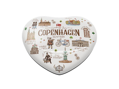 Glasmagnet Hjerte Akvarel CPH