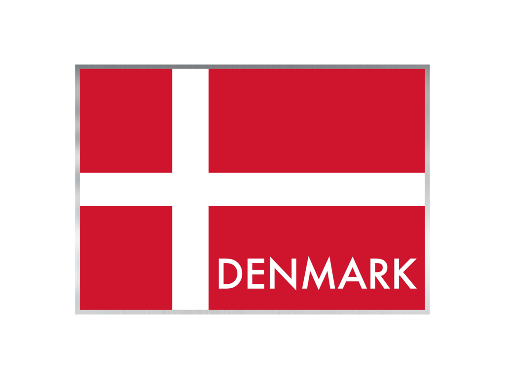 Klistermærke, Denmark Flag