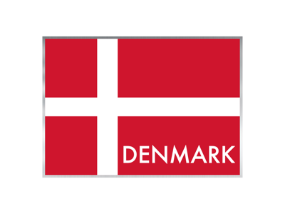 Klistermærke, Denmark Flag