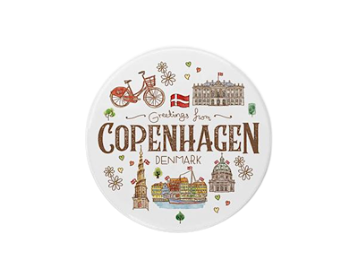 Magnet, Rund Akvarel CPH