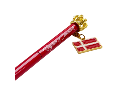 Kuglepen, Rød Med Flag