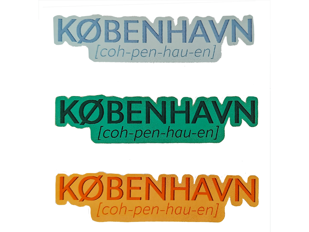 Klistermærker København Sæt Med 3 Styk