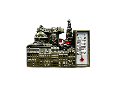 Magnet, Termometer City Bronze