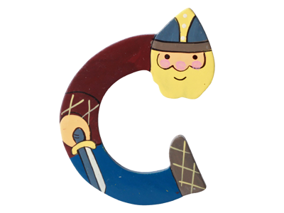 Træbogstav Viking C